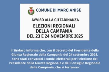 Elezioni Regionali della Campania del 23 e 24 novembre 2025 - Convocazione dei comizi ed assegnazione dei seggi