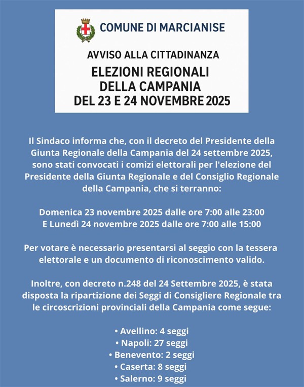 Convocazione dei comizi ed Assegnazione dei seggi 