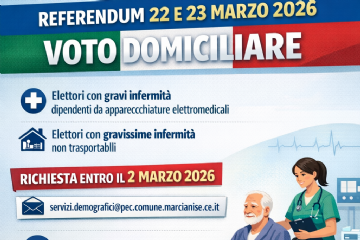 Voto Domiciliare - Referendum del 22 E 23 Marzo 2026