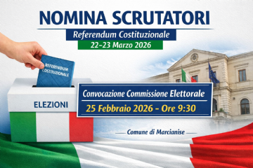 Nomina degli Scrutatori - Referendum del 22 E 23 Marzo 2026