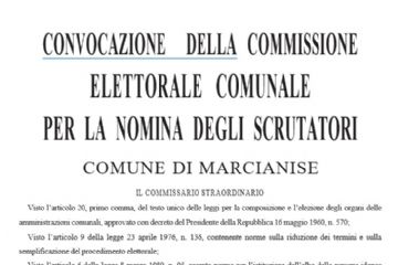 Convocazione  Della Commissione Elettorale Comunale Per La Nomina Degli Scrutatori