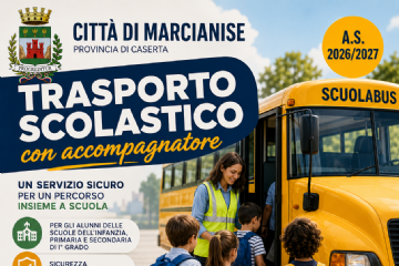 Avviso pubblico “servizio trasporto scolastico con accompagnatore” a.s. 2026/2027 iscrizioni al servizio